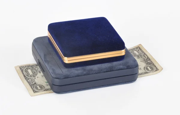 Cajas para objetos de valor y dólar — Foto de Stock