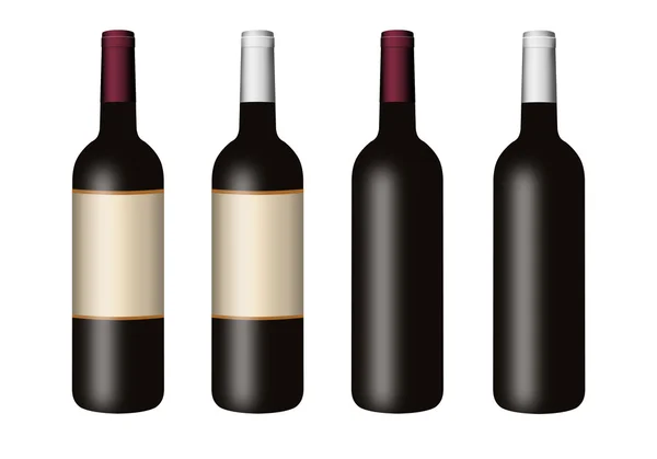 Набір пляшок для вина — стокове фото