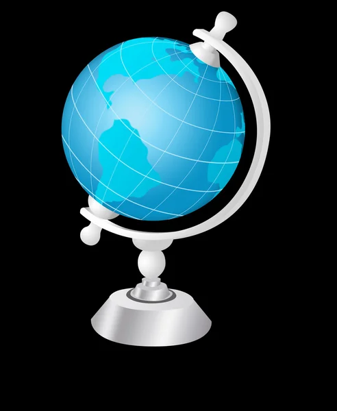 Globe on a black background — Stock Photo, Image