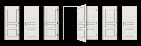 Коридор с дверями — стоковое фото