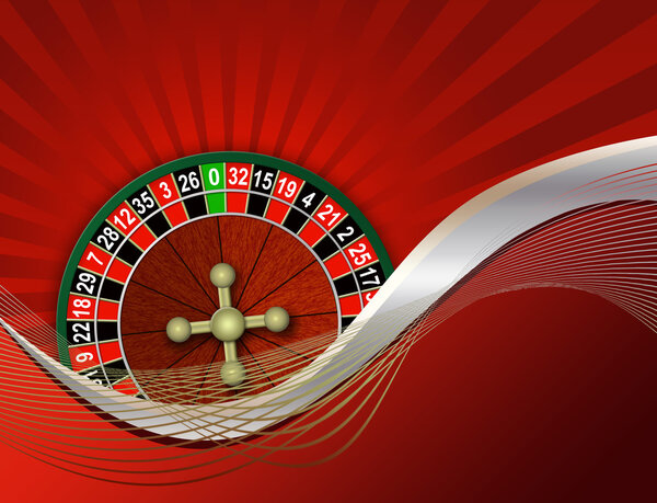 Roulette on an abstract background