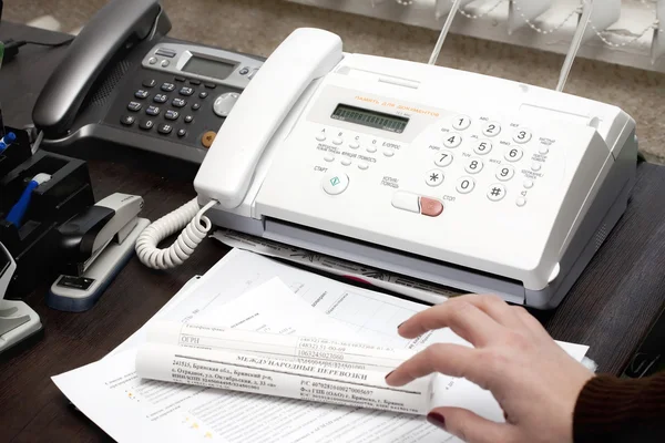 Fax and phone — Stock Photo, Image
