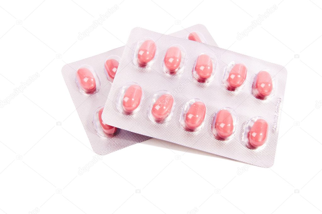 Pills on white