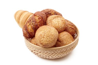 Bread in basket clipart