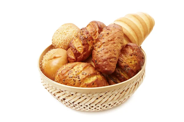 Chléb v košíku — Stock fotografie