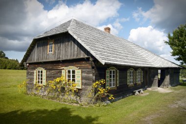 Old homestead in Lithuanian national mus clipart