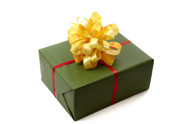 Grön jul box — Stockfoto