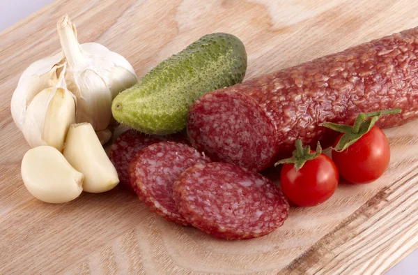 stock image Sliced sausage