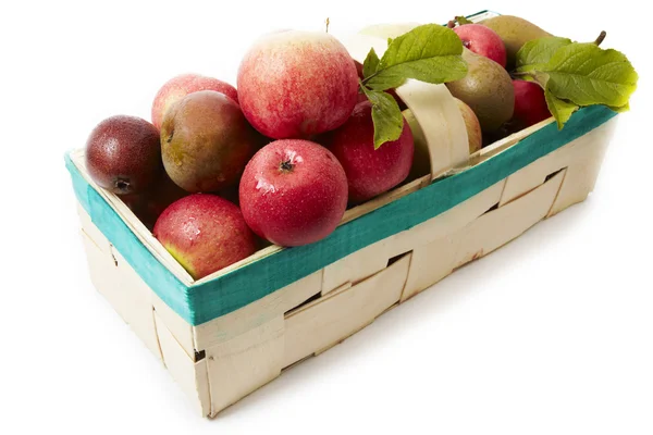 Cesta com maçã — Fotografia de Stock