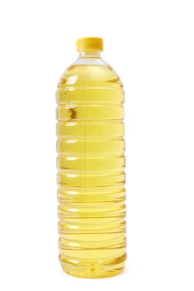 Ізольована масла пляшки — стокове фото