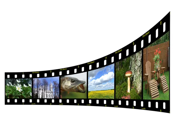 Filmstrip com fotos coloridas — Fotografia de Stock