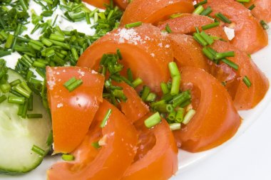 Taze sebze salatası.