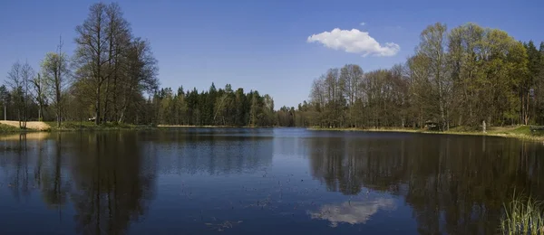 Göl manzara panorama — Stok fotoğraf
