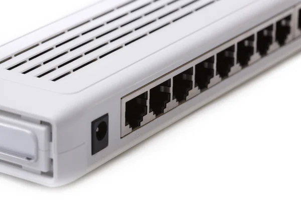 Closeup image of a network switch — Stock Photo, Image