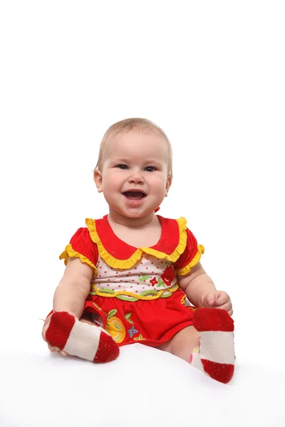웃는 아기 소녀 스톡 사진