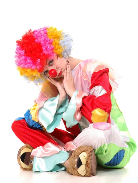 Сумний клоун — стокове фото