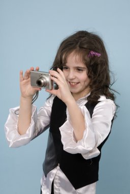 genç kız taking fotoğrafları