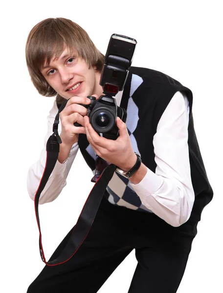 Il giovane fotografo — Foto Stock