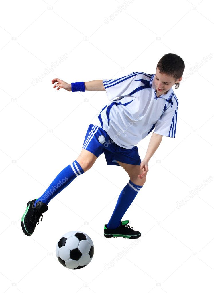 Boy with soccer ball — Stock Photo © Aptyp_koK 1100032