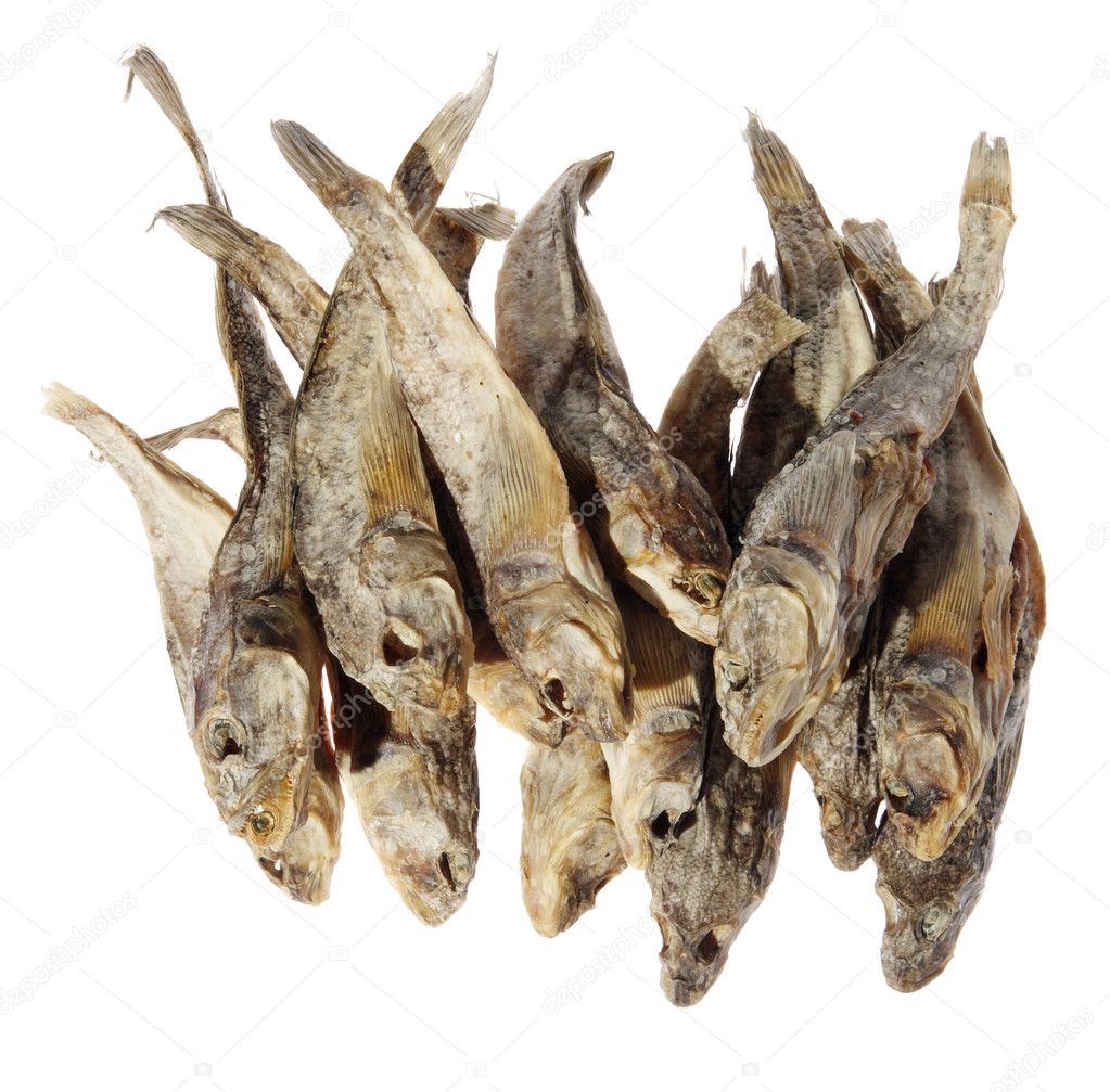 Dry salt fish, (isolated) — Stock Photo © Aptyp_koK 1100624