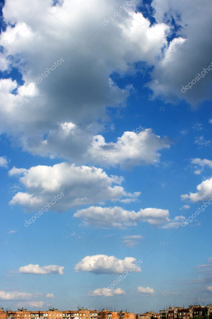 Cloudy sky above a city — Stock Photo © Aptyp_koK #1154282
