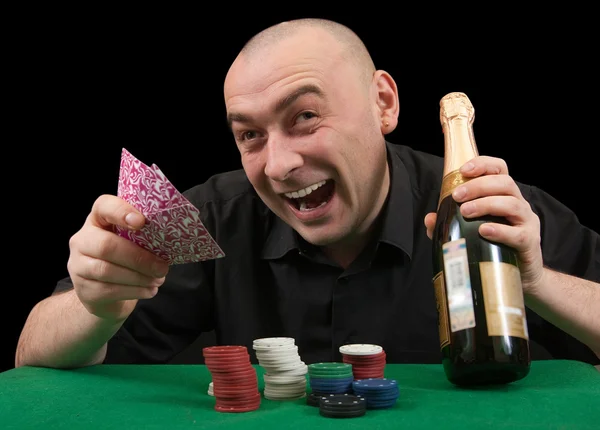 Sieger im Poker — Stockfoto
