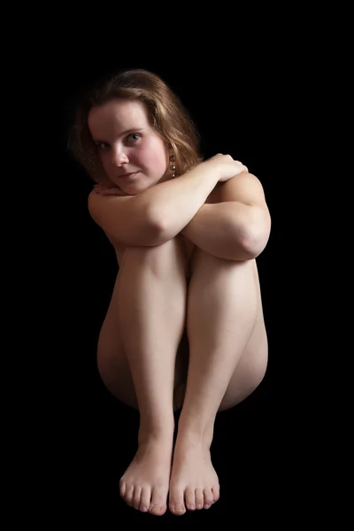 Meztelen lány portréja — Stock Fotó