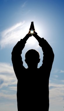 Star in hands clipart