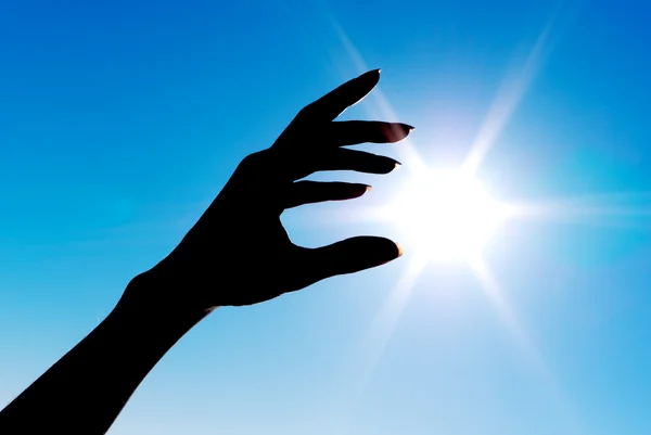Güneşe dokunmak — Stok fotoğraf