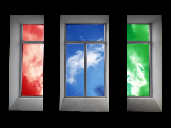 Kleurrijke venster — Stockfoto