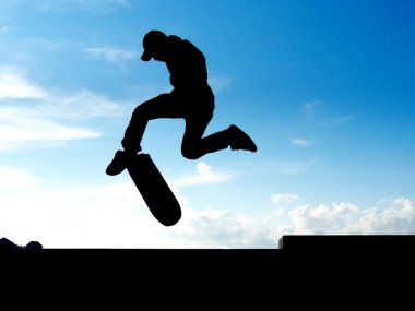 Stunt of skater clipart