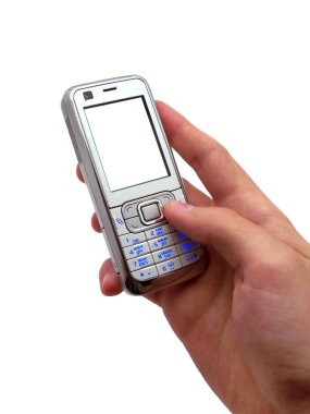 Mobile in hand clipart