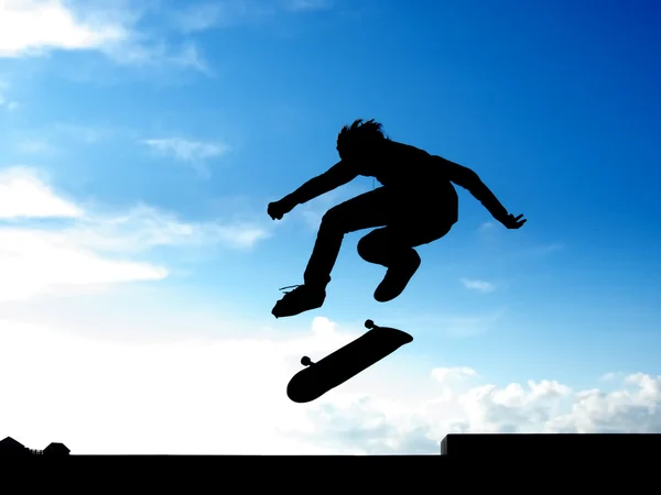 Stunt of skater — Stock Photo, Image