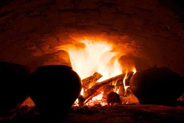 Inside of stove — Stock Photo, Image