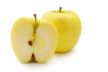 Two yellow apples clipart