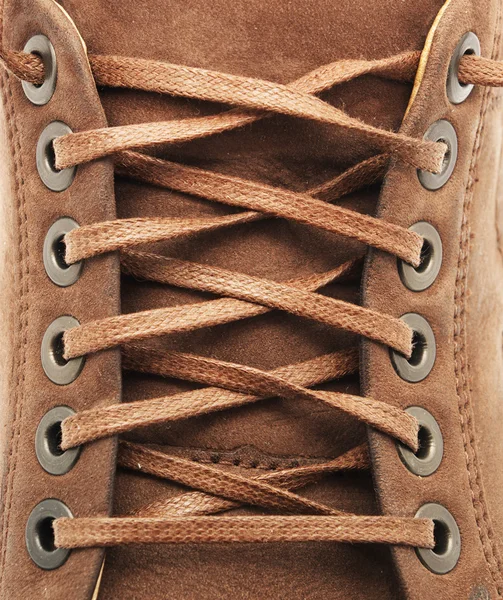 Lace texture of shoe — Stock Photo, Image