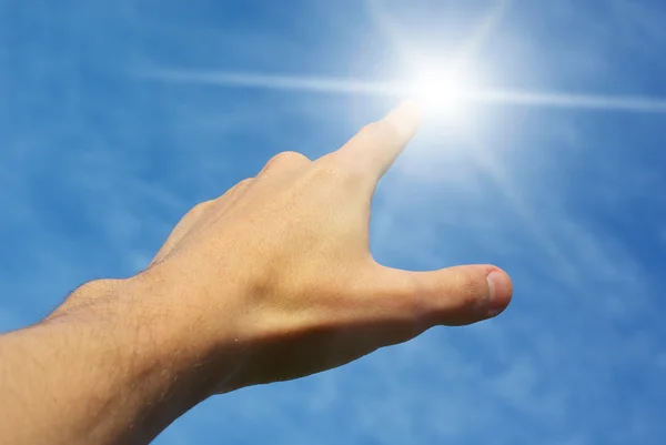 Touch the sun — Stock Photo, Image