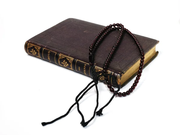 Book with Rosary Stock Image