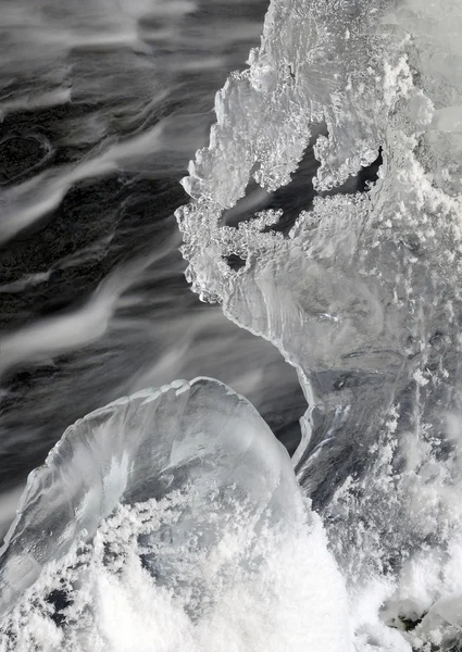 Is och vatten — Stockfoto