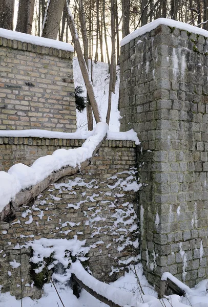 Antico mulino ad acqua in inverno — Foto Stock