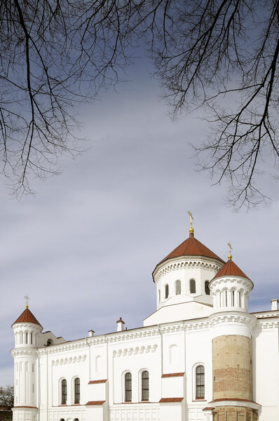 The Cathedral of the Theotokos in Vilnius is the main Orthodox Christian church of Lithuania. Spring sky