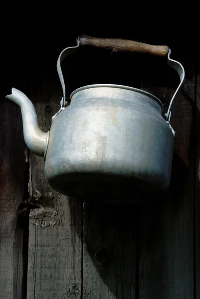 stock image Tea kettle with boiling water