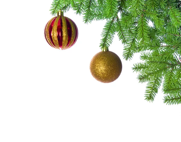 Weihnachtsball isoliert auf weißem Hintergrund — Stockfoto