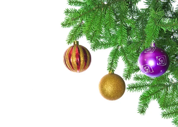 Palla di Natale isolata su sfondo bianco — Foto Stock