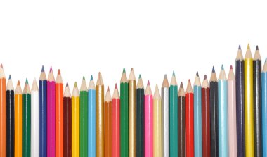 Assortment colored pencils clipart