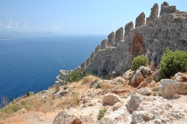 alanya Kalesi olarak havadan görünümü