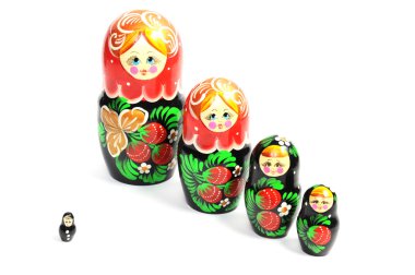 Matreshka line izolated clipart