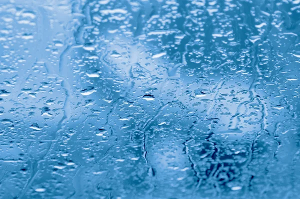 Regendruppels op een raam — Stockfoto