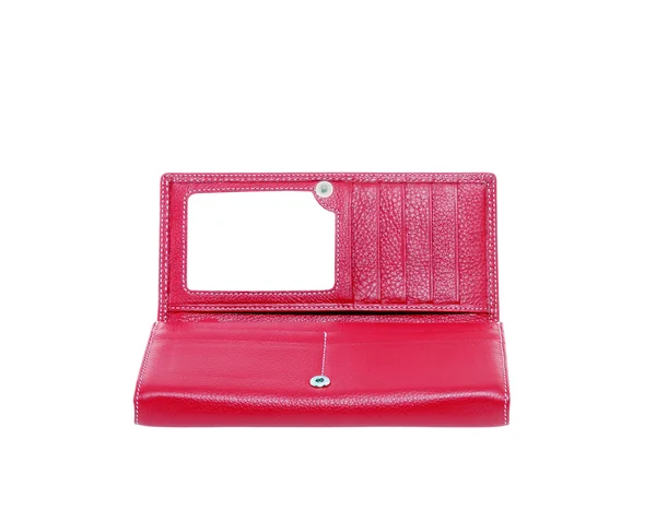 Żeński czerwony portfel — Zdjęcie stockowe