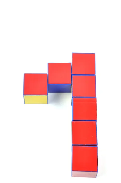 3D-nummers door kubussen — Stockfoto